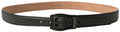 Men's Leather Metal Buckle Belt Black