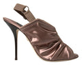 Women's Slingback Stiletto Brown Nylon Elastane Acetate