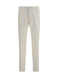 Lardini Ribbed Viscose Trousers — Beige