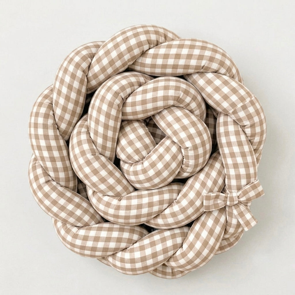 TRENZA PROTECTORA CAPAZO de COCHECITO | Cuadro Grande Beige