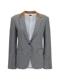 Tom Ford Houndstooth Cashmere Blazer — Black