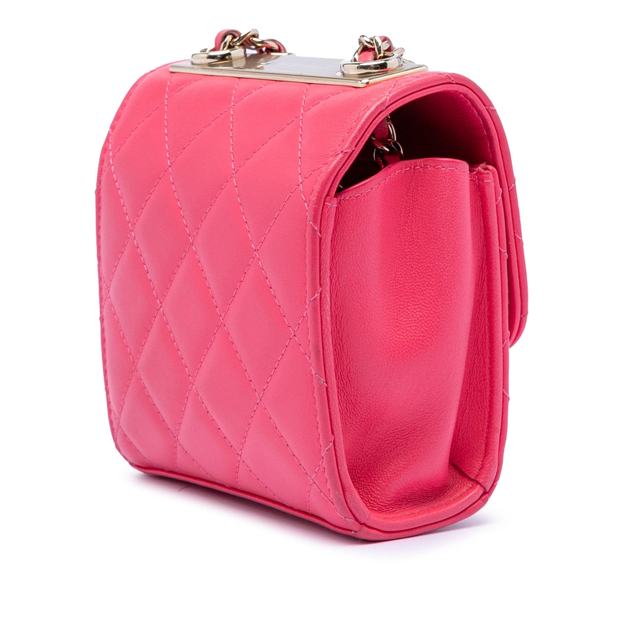 Mini Quilted Lambskin Trendy CC Clutch With Chain