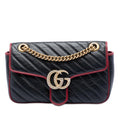 Medium GG Marmont Matelasse Diagonal Leather Torchon Shoulder Bag