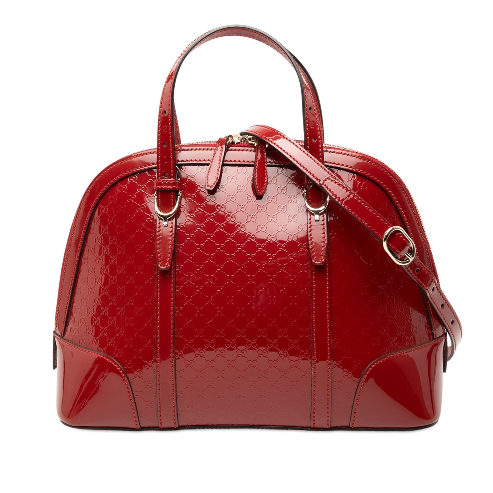 Small Microguccissima Patent Nice Dome Satchel