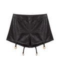 Croco Leather Micro Shorts