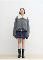 Johnny short parka in Tuscan fur collar with removable lining