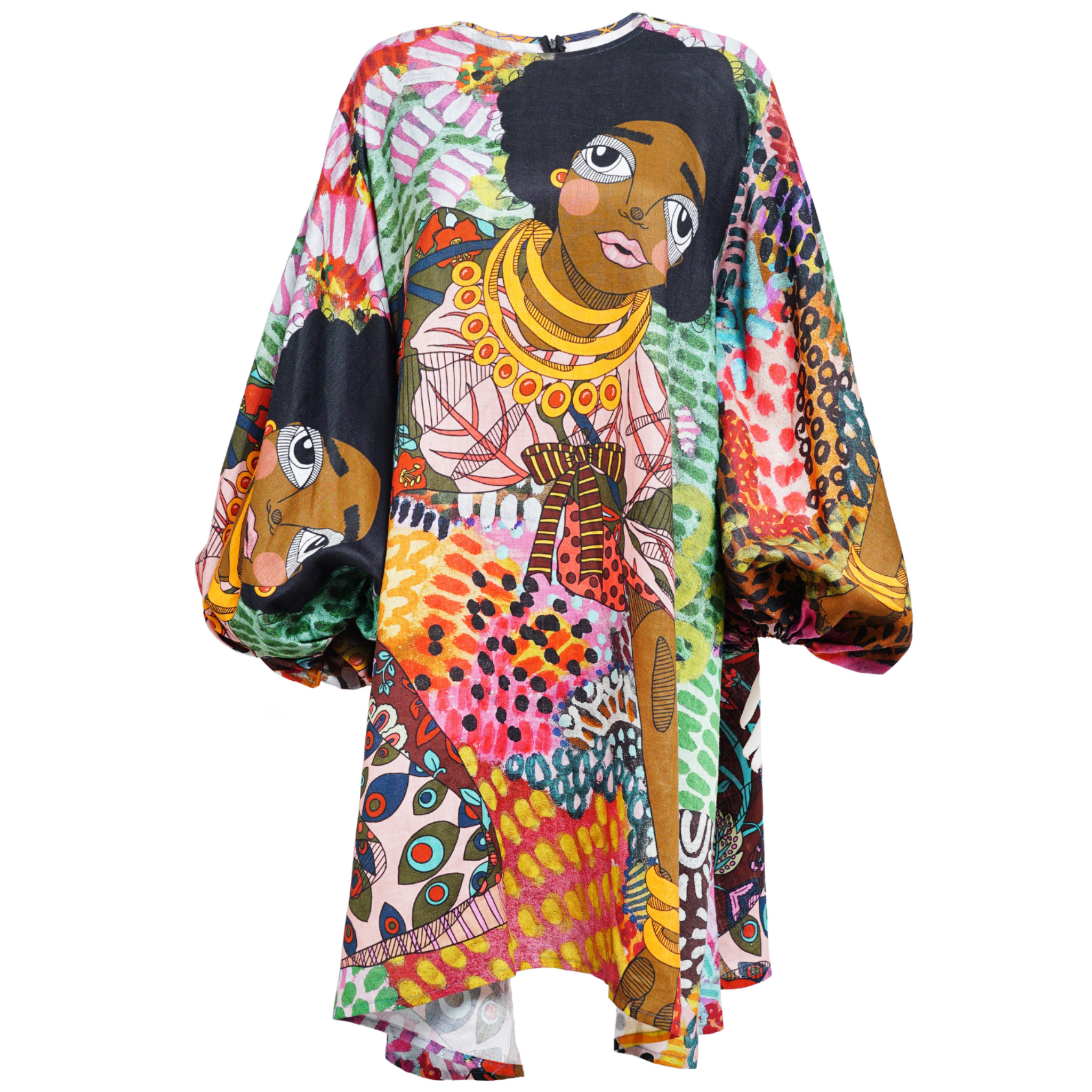 A-Line Balloon Sleeve Dress | PR Sample