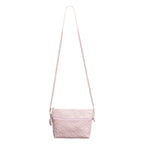 Pale Pink Embossed Crossbody Bag with Islamic Design Pattern