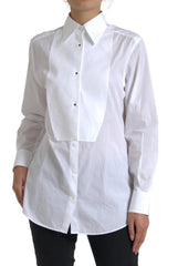 Women's Cotton Collared Long Sleeves Shirt White