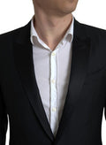 Men's Black Wool Single Breasted Martini Blazer Virgin Clothing