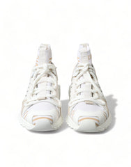 Women's White Beige Sorrento Socks Sneakers Shoes Viscose