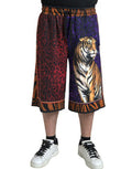 Multicolor Tiger Print Men Bermuda Shorts