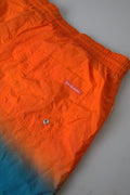 Men's Orange Blue Gradient Beachwear Swimwear Shorts Nylon Elastane