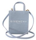 Women's Blue Coated Canvas Vertical Cloud Mini Shoulder Bag Cotton