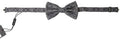 Men's Silk Papillon With Geometric Pattern Bow Tie Black Ties