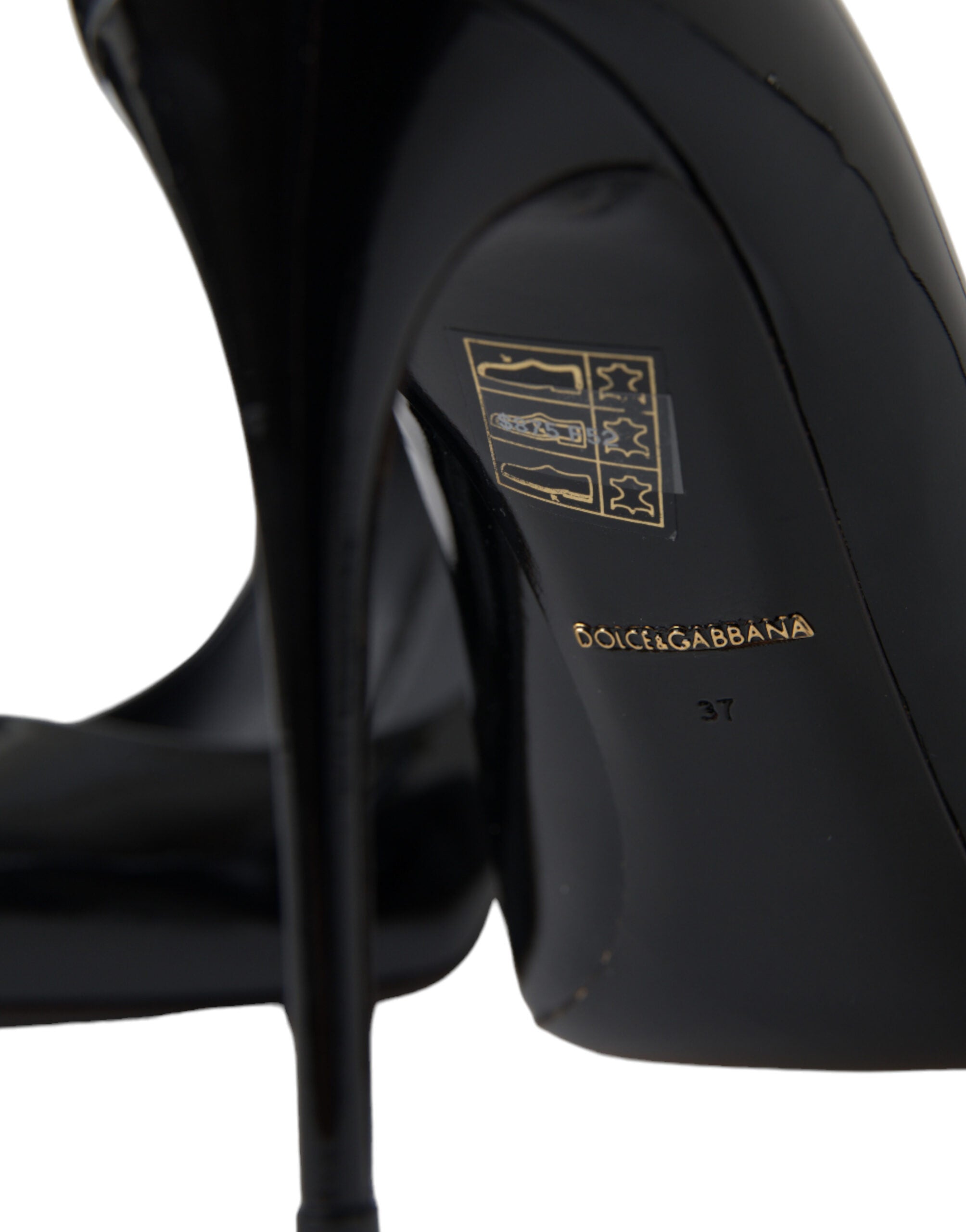 Dolce & Gabbana Patent Leather Heel — Black