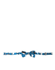 Men's Blue Jazz Club Silk Adjustable Neck Papillon Bow Tie