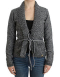 Women's Gray Wool Knitted Cardigan Virgin Clothing