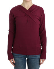 Women's Purple Knitted Wool Sweater Virgin Clothing