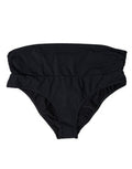 Women's Black Nylon Stretch Swimwear Slip Bottom Bikini Elastane Clothing
