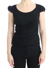 Women's Black Cotton Top