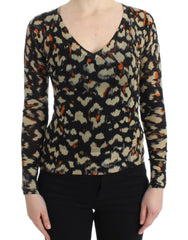 Women's Multicolor V-Neck Wool Jumper Virgin Clothing