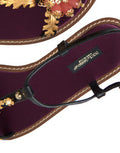 Women's Black Crystal Gold Sandals Leather Shoes