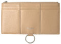 Women's Beige Leather Shoulder Cardholder Strap Wallet