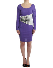 Women's Purple Longsleeved Dress Viscose