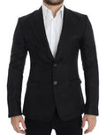 Men's Black Silk Slim Fit Blazer Cotton Clothing