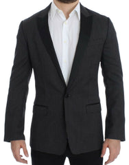 Men's Black Wool Slim Martini Blazer Clothing