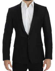 Men's Black Wool Martini Slim Blazer Clothing