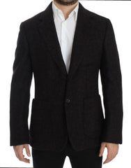 Men's Bordeaux Alpaga Two Button Blazer Clothing