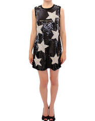 Women's Masterpiece Black Crystal Swarovski Stars Sheath Dress