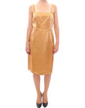 Women's Bronze Silk Sheath Dress