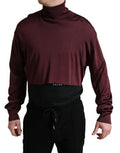 Men's Viscose Turtleneck Maroon