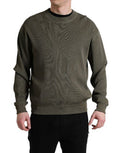 Men's Viscose Crew Neck Sweater Green Polyester