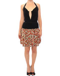 Women's Multicolor Floral Bubble Halterneck Dress Cotton