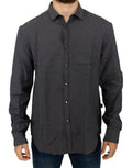 Men's Gray Linen Casual Shirt