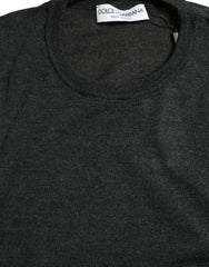 Men's Wool Round Neck Sweater Gray