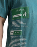 Men's Blue Cotton Milano Street Round Neck T-Shirt