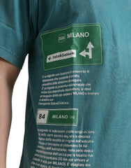 Men's Blue Cotton Milano Street Round Neck T-Shirt