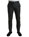 Men's Dark Gray Stretch Slim Formal Pants