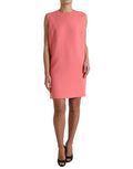 Women's Pink Virgin Wool Sleeveless Mini Dress