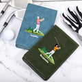 Personalizado Cartoon Golf Personaje PU Cuero Golf Scorecard Titular con Nombre Entrenamiento Diario Día de Juego Club de Golf Regalo para Jugadores de Golf Entrenadores
