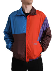 Men's Multicolor Windbreaker Jacket Polyester Nylon Clothing
