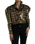Women's Multicolor Polyester Sequined Cropped Jacket Clothing