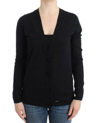Women's Gray Wool Alpaca Cardigan Clothing
