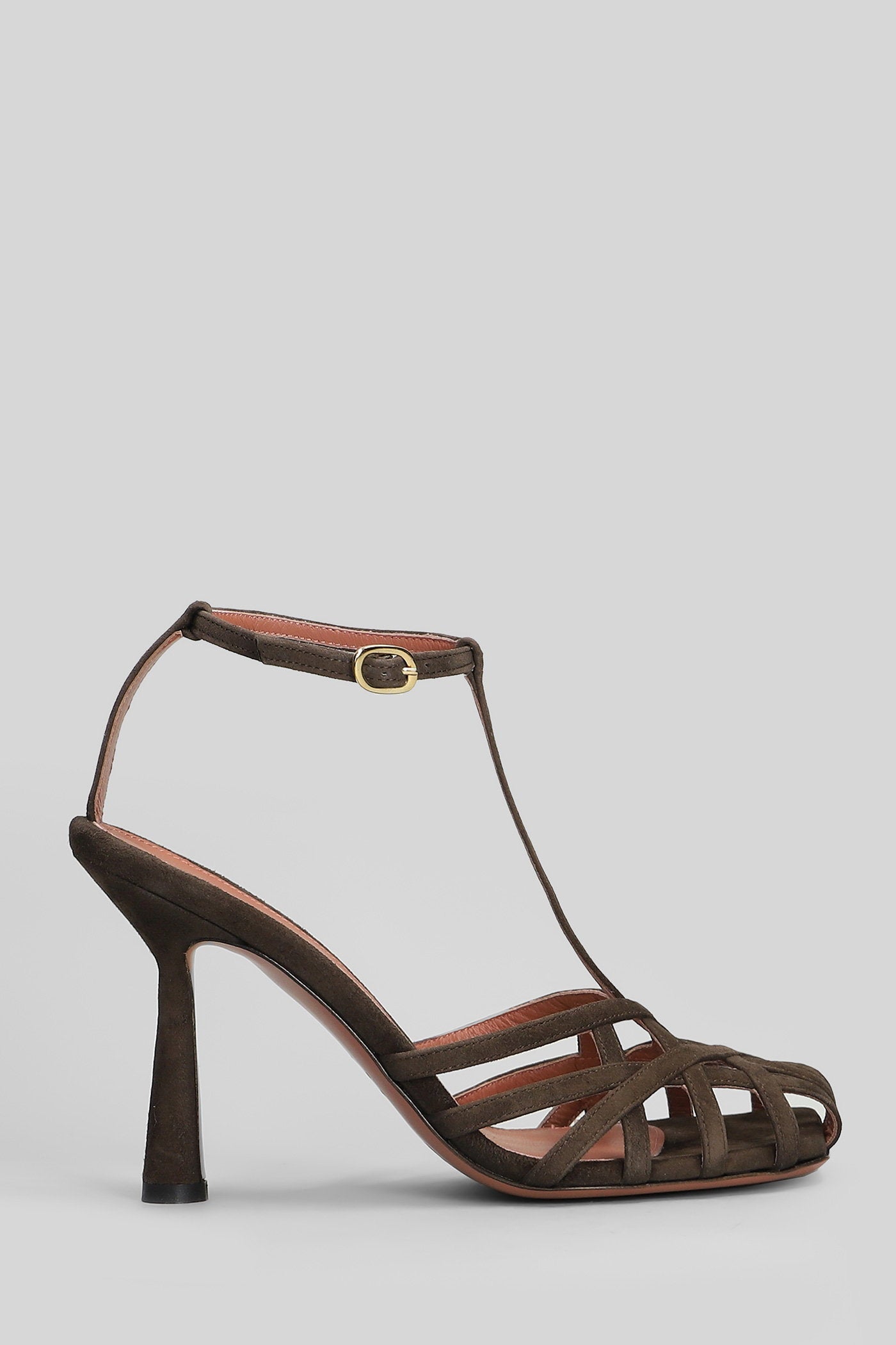 Lidia Sandals in dark brown suede Scarpe - 39(2)