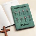 Cuaderno de notas A5 personalizado con nombre y 200 líneas de versículos de la Biblia Flor de nacimiento Regalo de bautizo para amigos cristianos